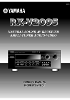 Yamaha RXV-2095 - Owners Manual